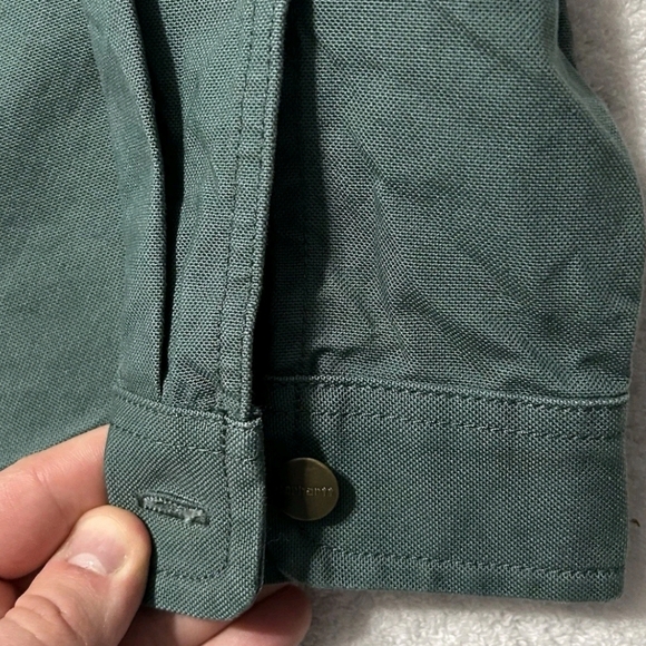 Carhartt Womens Size 2X Green Rugged Flex Heavyweight Duck Canvas Overshirt New - Picture 2 of 9